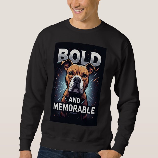 Sweatshirt Portrait de chien audacieux et mémorable (Devant)