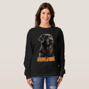 Sweatshirt Portrait de chien noir élégant - Art réaliste pour