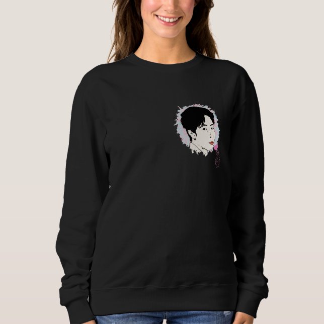 Sweatshirt Portrait de série Kdrama fan korean, coeur doigt (Devant)