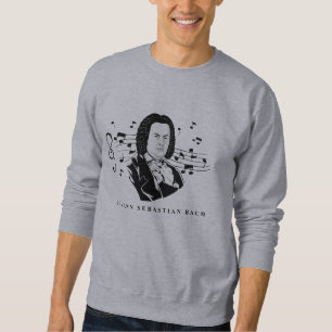 Sweatshirt Portrait et buste de Johann Sebastian Bach avec de
