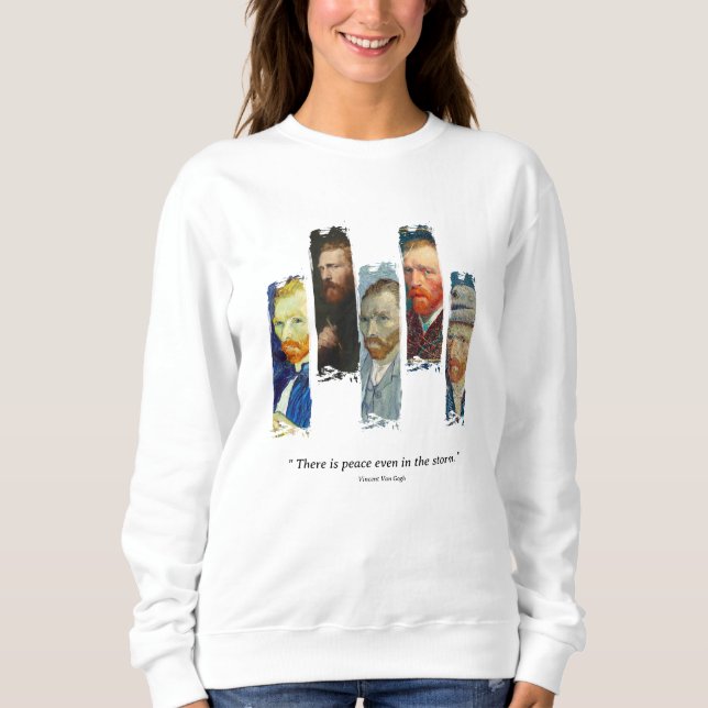 Sweatshirt Portrait et citation de Vincent Van Gogh  (Devant)