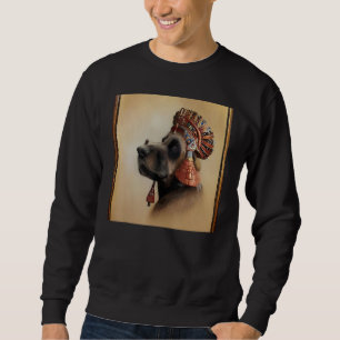 Sweatshirt Portrait facial d'un chien ancien comme Cléopâtre