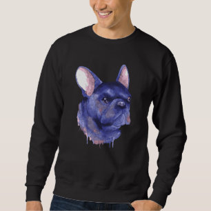 Sweatshirt Portrait Peint Français Bulldog Aquarelle Gratuit