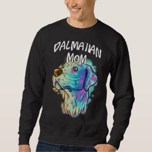 Sweatshirt Portrait Pop coloré Dalmatien Chien Maman Maman D