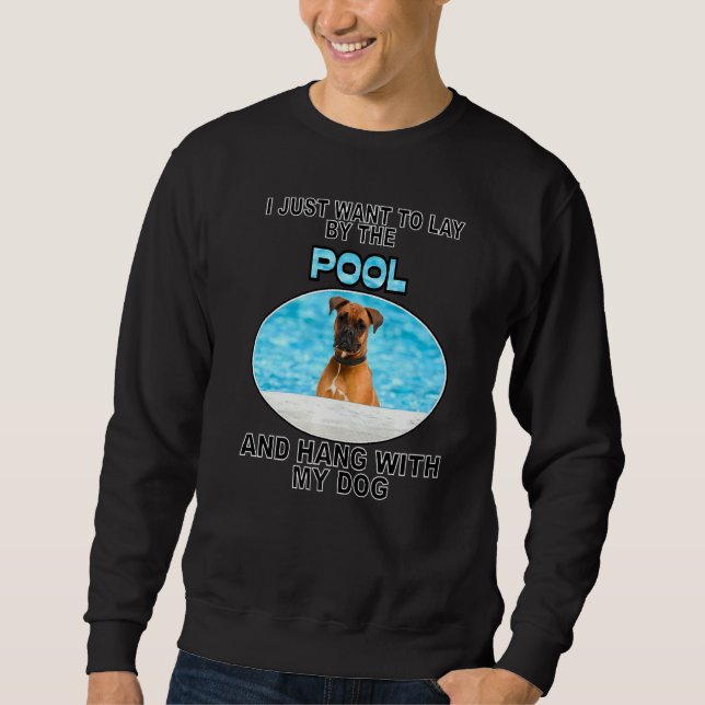 Sweatshirt Pose Par Piscine Et Hang W Boîte (Devant)