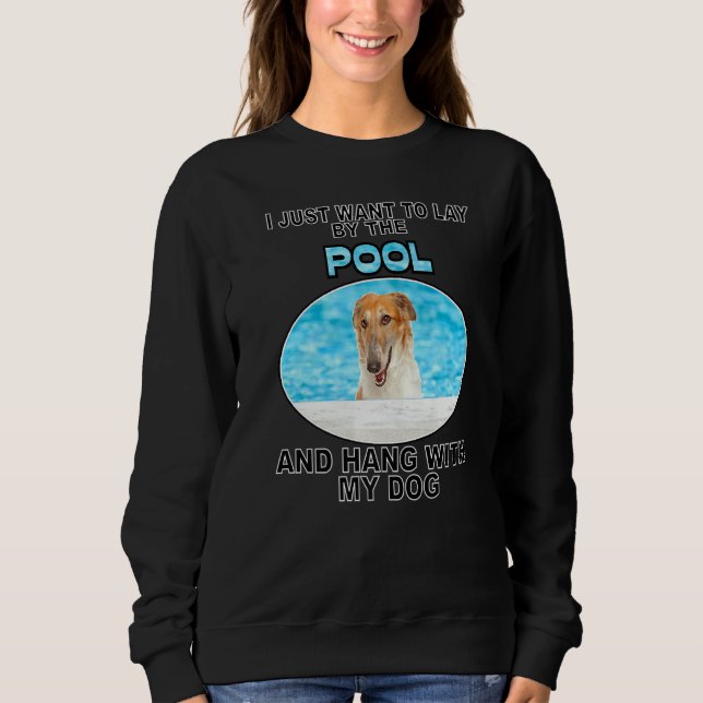 Sweatshirt Pose Par Piscine Et Hang W Borzoi (Devant)