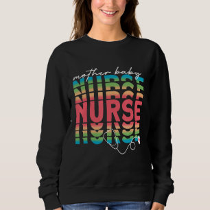 Sweatshirt Postpartum Mère Bébé Infirmière Maman Bébé Retro V