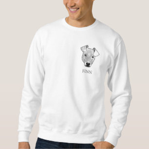 Sweatshirt Potcake Chien Dessin main personnalisé