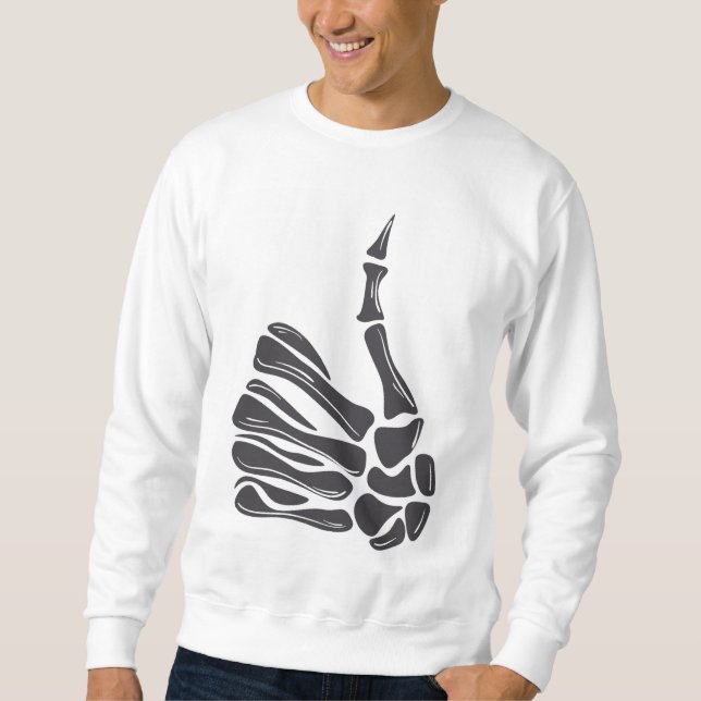 Sweatshirt Pouce en l'air Main de Squelette (Devant)