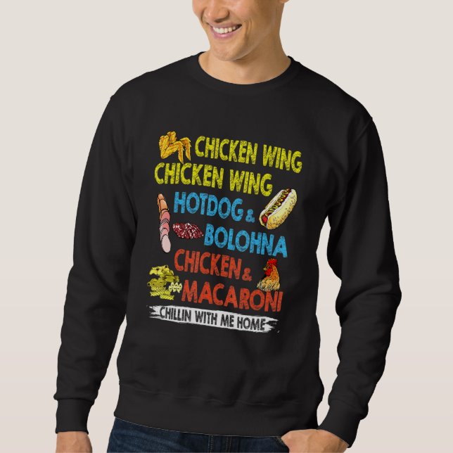 Sweatshirt Poulet Aile Poulet Aile Hotdog Et Bologne Enfants (Devant)