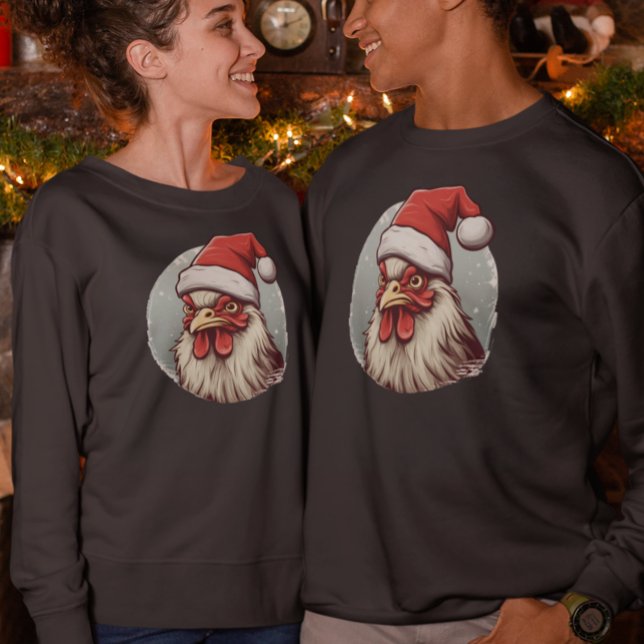 Sweatshirt Poulet de Noël (Créateur téléchargé)