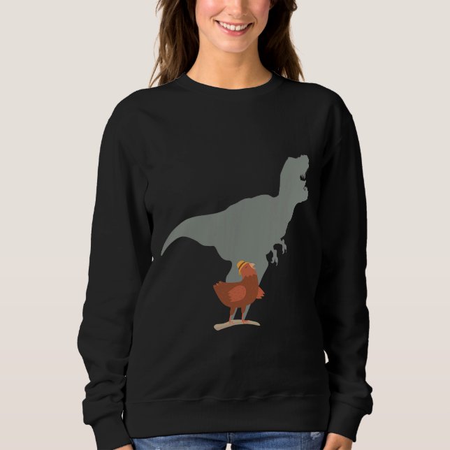 Sweatshirt Poulet Dinosaure Hadow Hen Farm (Devant)