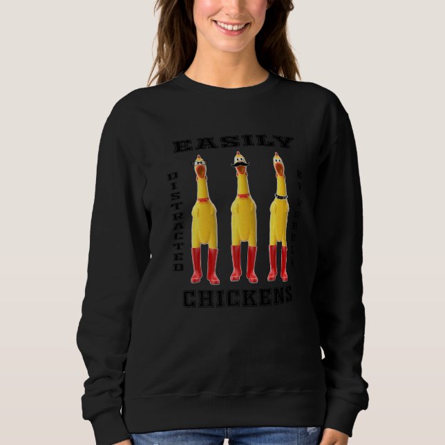 Sweatshirt Poulet En Caoutchouc Pour Garçons Facilement Distr (Devant)