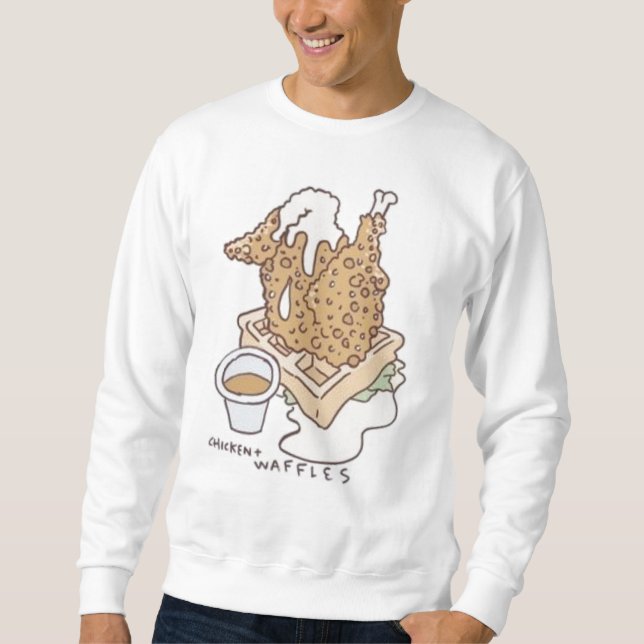 Sweatshirt poulet et gaufres (Devant)