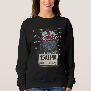 Sweatshirt Poulet Mugshot Agricole Oeufs Ferme Hen