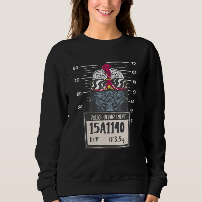 Sweatshirt Poulet Mugshot Agricole Oeufs Ferme Hen (Devant)