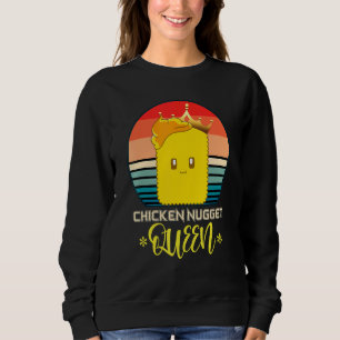 Sweatshirt Poulet Nugget Queen Foody Femmes Retro Poulet Nu