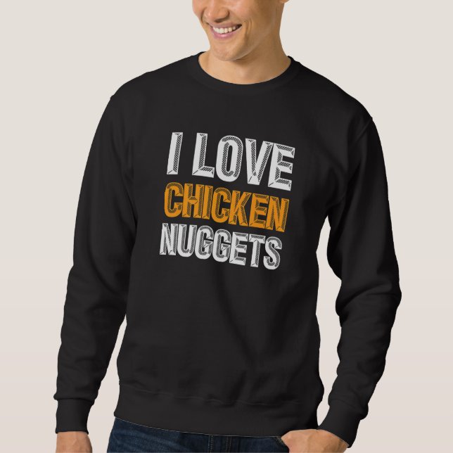Sweatshirt Poulet Nuggets Nourriture Amusant 1 (Devant)