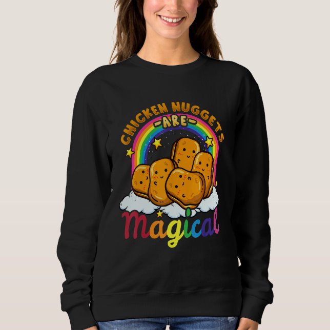 Sweatshirt Poulet Nuggets Nourriture Restauration rapide Amou (Devant)