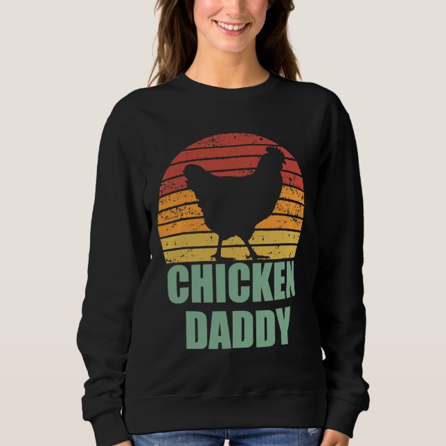 Sweatshirt Poulet papa Vintage papa (Devant)