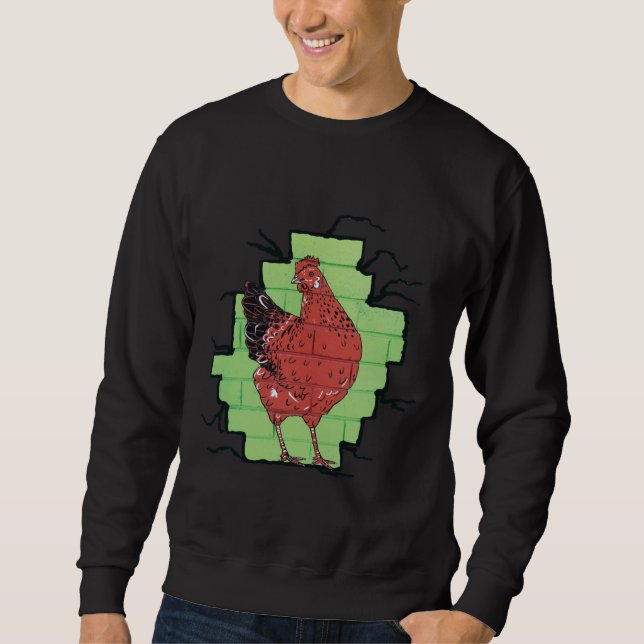 Sweatshirt Poulet par Sally O Neill Active (Devant)