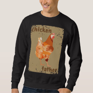 Sweatshirt Poulet père Creme look croisé