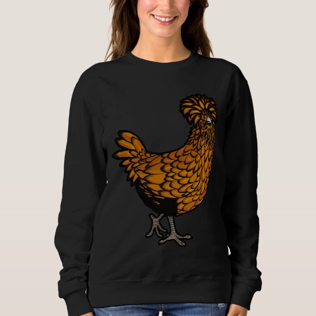 Sweatshirt Poulet polonais doré (Devant)