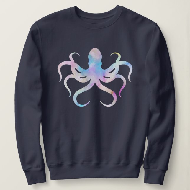 Sweatshirt poulpe aquarelle (Design devant)
