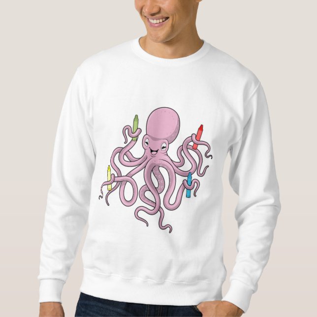Sweatshirt Poulpe au Crayon (Devant)