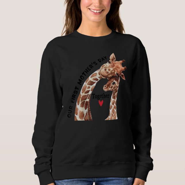 Sweatshirt Pour la première fête des mères ensemble (Devant)