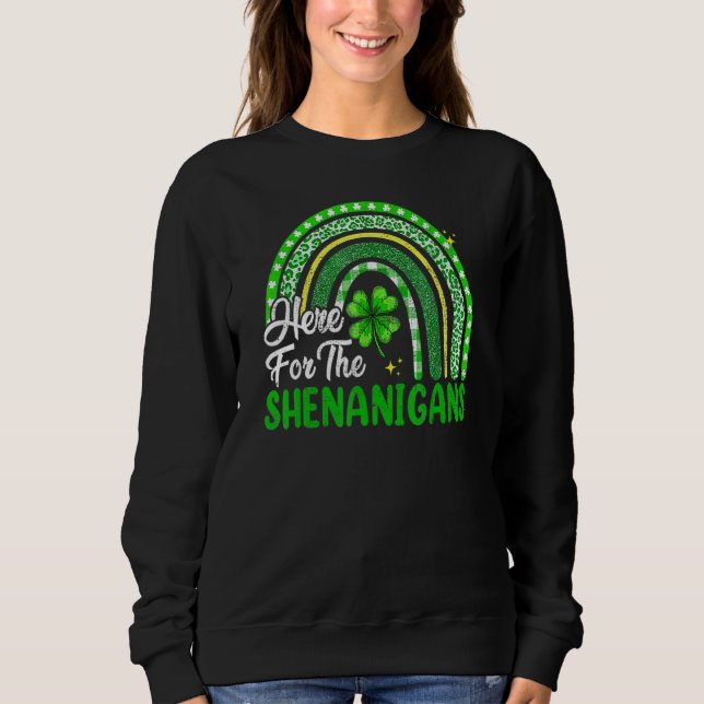 Sweatshirt Pour la Saint Patrick Shenanigans Rainbow (Devant)