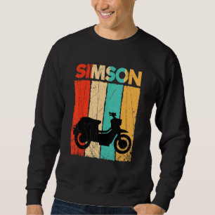 Sweatshirt Pour Simson Simme S51 Moped Rider Classic Car Bicy