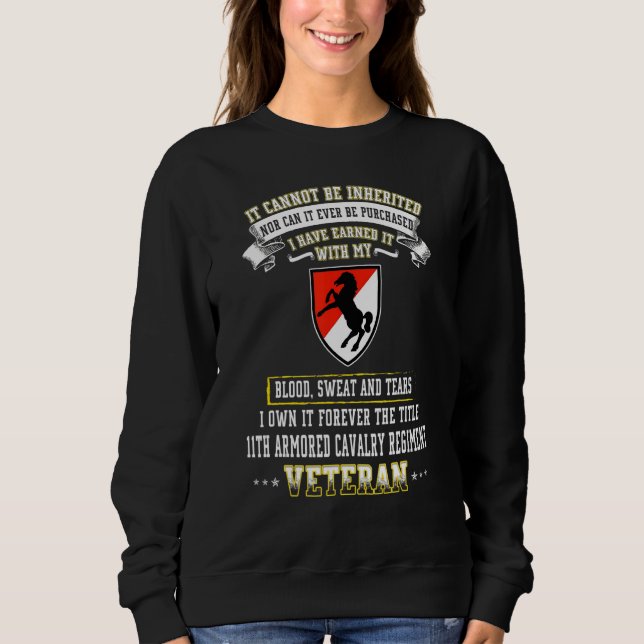 Sweatshirt Pour toujours Le Titre 11e Régiment de cavalerie b (Devant)