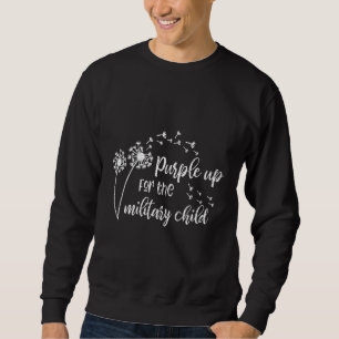 Sweatshirt Pourpre Pour Les Enfants Militaires Mois De L'Armé