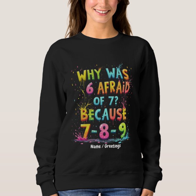 Sweatshirt Pourquoi 6 avait-il peur de 7 ? Le sens derrière " (Devant)