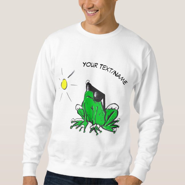 Sweatshirt Poussière de grenouille chaude et Cool. Nom/Sweats (Devant)