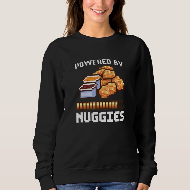 Sweatshirt Pouvoir Par Nuggies Pixalé Art Style Chicken Nugge (Devant)