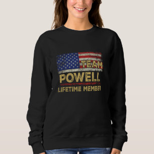 Sweatshirt Powell Nom de famille Shirt Team Powell Membre à v