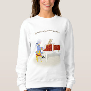 Sweatshirt Pratique Maintient Parfait Mozart Jouer Piano