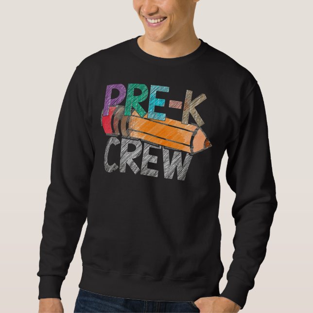 Sweatshirt Pré K Crew Pour Fille Garçon Enfants (Devant)