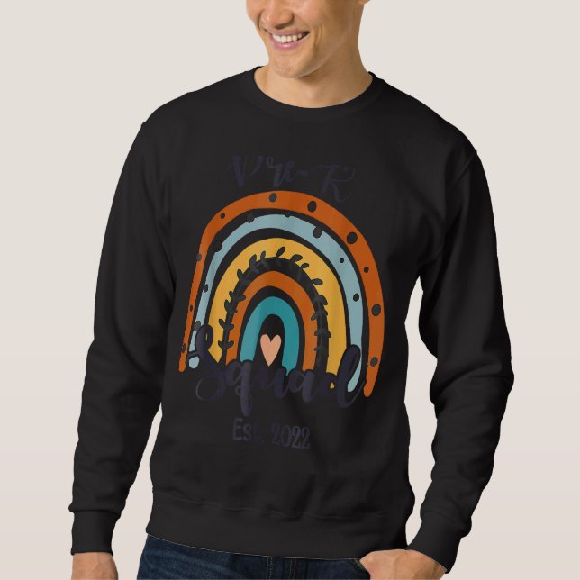 Sweatshirt Pré K Squad Étudiant Enseignant Boho Arc-en-ciel (Devant)