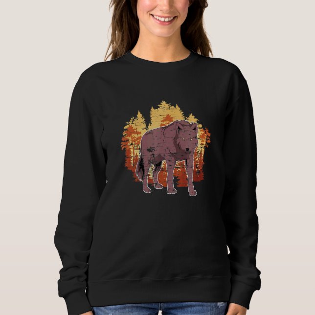 Sweatshirt Prédateur forestier Loup animal Nature Wolf (Devant)