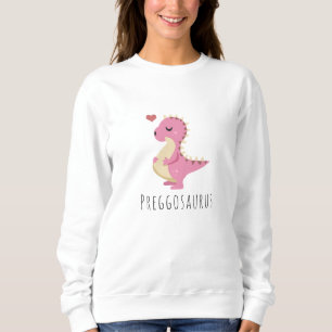 Sweatshirt Preggosaurus Fille au Dinosaure Mignon Baby Shower