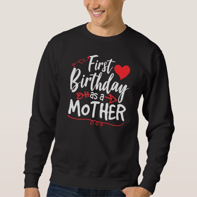 Sweatshirt Premier Anniversaire Comme Fête Mère Maman Maman M (Devant)