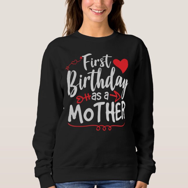 Sweatshirt Premier Anniversaire Comme Fête Mère Maman Maman M (Devant)