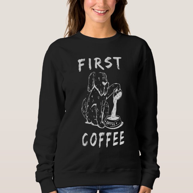 Sweatshirt Premier café Je déteste les matins Glace fine Main (Devant)
