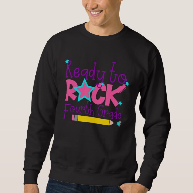 Sweatshirt Premier Jour De 4E Année Prêt À Rocher 4E Année (Devant)