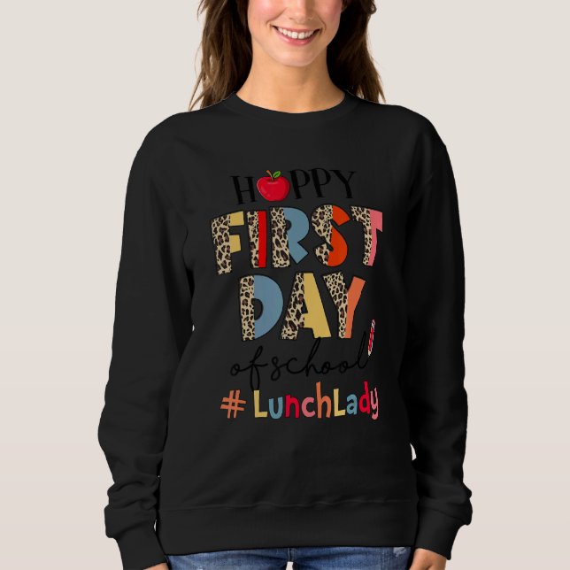 Sweatshirt Premier Jour De L'École Déjeuner Lady Leopard Reto (Devant)