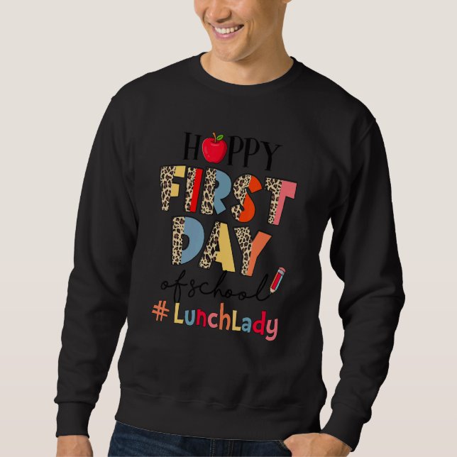 Sweatshirt Premier Jour De L'École Déjeuner Lady Leopard Reto (Devant)