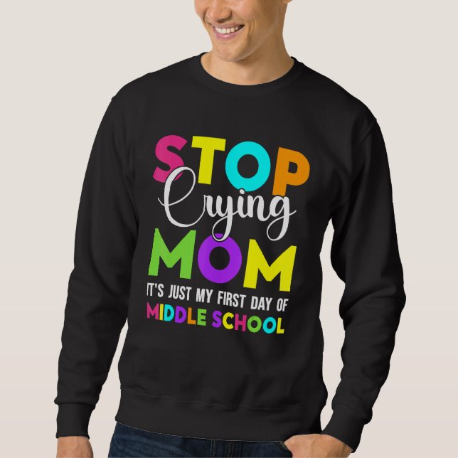 Sweatshirt Premier Jour De L'École Secondaire Retour À L'Écol (Devant)